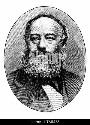 James Prescott Joule (1818-1889) Physicien anglais. Équivalent mécanique de la chaleur (J). Gravure c1895 Banque D'Images