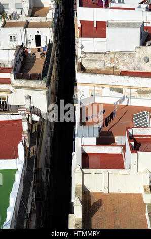 Blick vom Torre Tavira auf Cadiz Banque D'Images