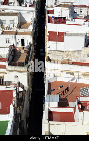 Blick vom Torre Tavira auf Cadiz Banque D'Images