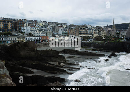 En hiver plage Ilfracombe Banque D'Images