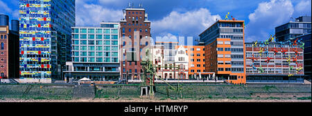 Port des Médias, Düsseldorf, Allemagne Banque D'Images