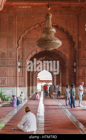 La Jama Masjid, Delhi, Inde Banque D'Images