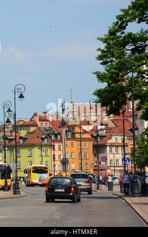 Rue Krakowskie Przedmieście Varsovie Pologne Banque D'Images