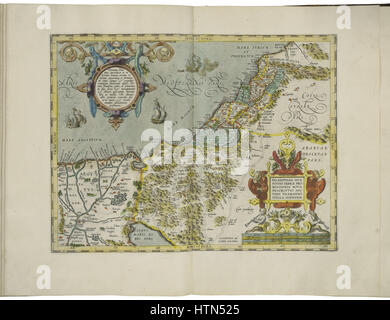 La carte de la Palestine par Abraham Ortelius Banque D'Images