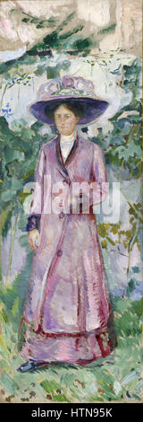 Ida Roede, représentée dans une peinture à l'huile sur toile de 1910 par Edvard Munch, un artiste norvégien. Banque D'Images