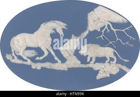 Cheval effrayé par un lion par Josiah Wedgwood Banque D'Images