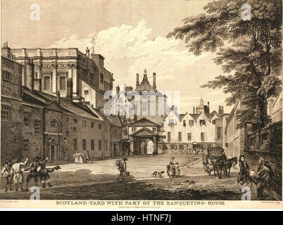 Scotland Yard avec partie de Banqueting House, par Edward Rooker après Paul Sandby, 1766 bm - 1881,0611.310 Banque D'Images