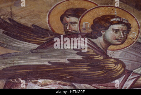 Peintures dans l'église de la Théotokos Peribleptos Ohrid de 0363 Banque D'Images