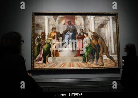 National Gallery, Londres, Royaume-Uni. 14Th Mar, 2017. Sebastiano del Piombo - le jugement de Salomon à propos de 1506-1509. La National Gallery présente la première exposition jamais consacrée à la partenariat créatif entre Michel-ange (1475-1564) et Sébastien del Piombo (1485-1547). L'exposition est présentée du 15 mars au 25 juin 2017 Crédit : Dinendra Haria/Alamy Live News Banque D'Images