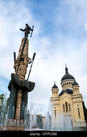Cluj-Napoca, Roumanie Dormition de la Theotokos Cathédrale d'Avram Iancu Square Banque D'Images