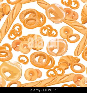 Motif pain des grains. seamless background cuisine différents. Illustration de Vecteur