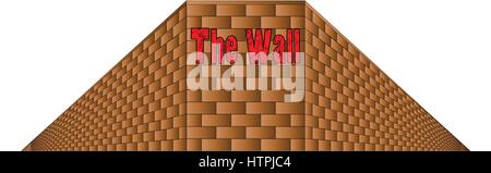 Un mur de graffiti avec les deux parties d'entrer dans l'infini Illustration de Vecteur