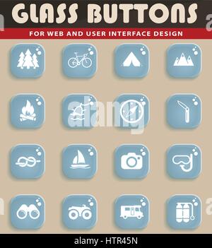 Simplement des icônes pour les loisirs actifs et de l'interface utilisateur web Illustration de Vecteur