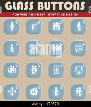 Tout simplement symbole pour la communauté et de l'interface utilisateur web icons Illustration de Vecteur