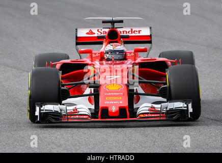 Circuit de Catalunya Montmelo, près de Barcelone, Espagne, 27.2.2017, -2,3.Test Formule 1 jours --- Kimi Raikkonen, Raeikkonen RŠikkšnen () (FIN), Ferrari SF70-H Banque D'Images