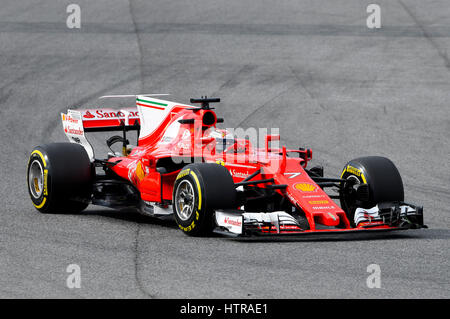 Circuit de Catalunya Montmelo, près de Barcelone, Espagne, 27.2.2017, -2,3.Test Formule 1 jours --- Kimi Raikkonen, Raeikkonen RŠikkšnen () (FIN), Ferrari SF70-H Banque D'Images