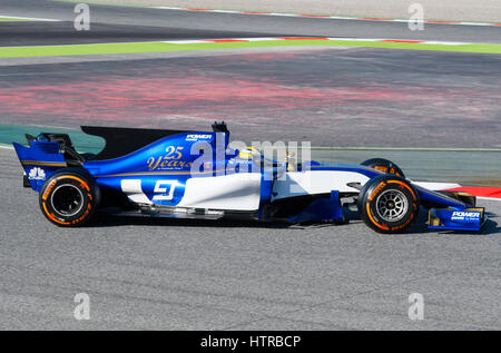 Circuit de Catalunya Montmelo, près de Barcelone, Espagne, 27.2.2017, -2,3.Test Formule 1 jours --- Marcus Ericsson (SWE), Sauber C36 Banque D'Images