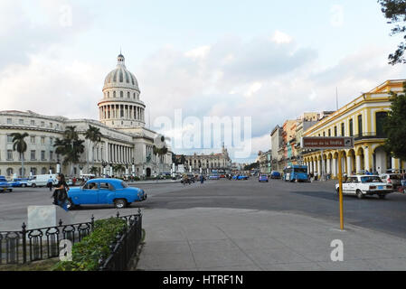 Capitole National à l'extrémité sud du Paseo del Prado, La Havane, Cuba Banque D'Images