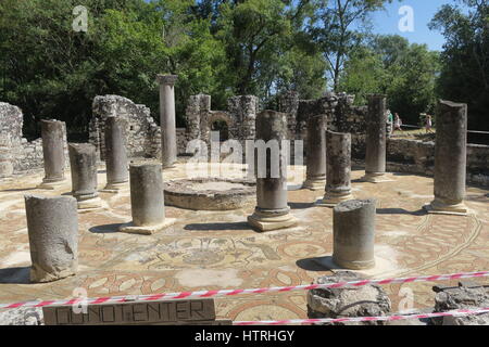 Parc national de Butrint est l'un des plus importants sites archéologiques en albanie. Il protège domaine de paysage historique, d'archéologie et de l'environnement. Banque D'Images