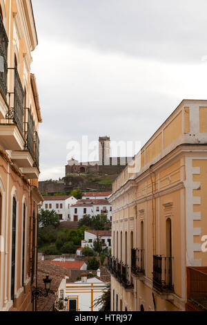 Tour et mosquée mauresque à Almonaster La Real, Sierra de Aracena, province de Huelva, Espagne Banque D'Images