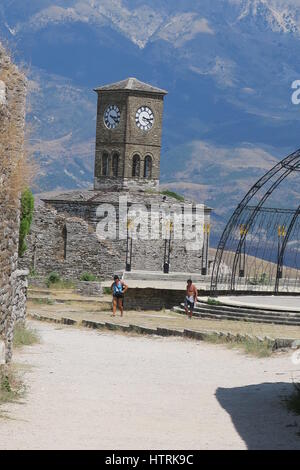 Château de gjirokastër en girokaster, berceau de l'ancien leader communiste albanais Enver Hoxha et écrivain Ismail Kadaré,construit par les agriculteurs du grand domaine Banque D'Images