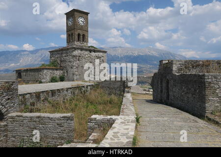 Château de gjirokastër en girokaster, berceau de l'ancien leader communiste albanais Enver Hoxha et écrivain Ismail Kadaré,construit par les agriculteurs du grand domaine Banque D'Images