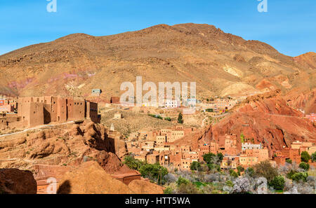 Paysage de la vallée du Dadès dans les montagnes du Haut Atlas, Maroc Banque D'Images