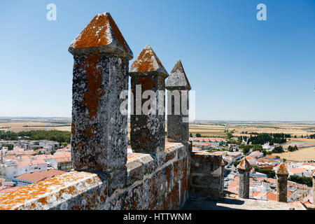 Le château de Beja dans l'Alentejo en été Banque D'Images