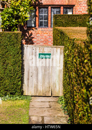 Panneau privé à Chartwell, Kent, UK Banque D'Images