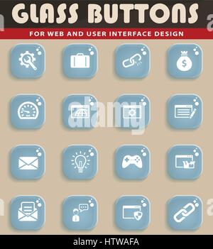 SEO et développement web icons pour symboles simplement Illustration de Vecteur