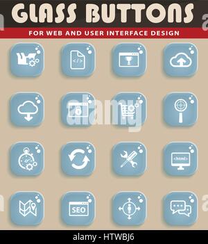 SEO et développement web icons pour symboles simplement Illustration de Vecteur