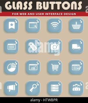 SEO et développement web icons pour symboles simplement Illustration de Vecteur