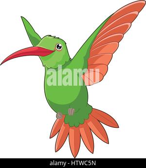 Cartoon smiling Hummingbird Illustration de Vecteur