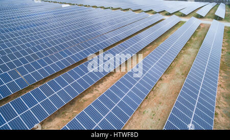 Des panneaux solaires dans la matrice la capture la lumière du soleil pour la convertir en énergie verte et renouvelable. C'est propre. Pas de pollution et pas de bruit. Banque D'Images