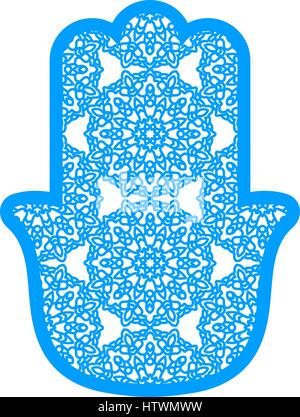 Gabarit de découpe laser vectoriel Hamsa Illustration de Vecteur