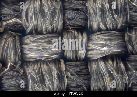 Grossissement extrême - tricot gris sale détails de texture Banque D'Images