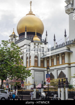 Masjid Sultan ou la Mosquée Sultan dans le quartier musulman, de Rochor, Singapour. Banque D'Images