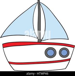 Illustration de dessin animé isolé la voile. EPS vectoriel 8. Illustration de Vecteur