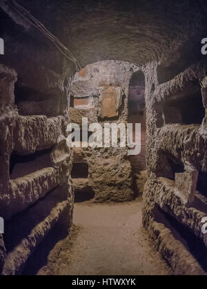 Catacombes de San Pancrazio en vertu de la basilique dans le Trastevere, Rome, Italie Banque D'Images