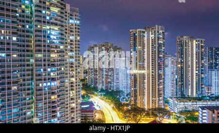 Nuit à Toa Payoh Banque D'Images