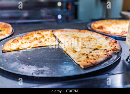 Pizza mince fromage closeup macro Banque D'Images