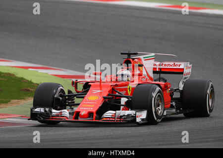 Kimi Raikkonen (FIN) au volant de sa Scuderia Ferrari SF70H au cours de la saison 2017 F1 essais pré Banque D'Images