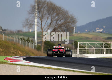 Kimi Raikkonen (FIN) au volant de sa Scuderia Ferrari SF70H au cours de la saison 2017 F1 essais pré Banque D'Images