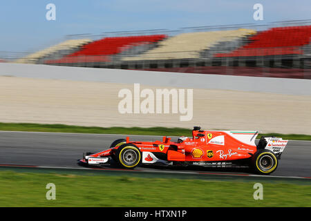 Kimi Raikkonen (FIN) au volant de sa Scuderia Ferrari SF70H au cours de la saison 2017 F1 essais pré Banque D'Images