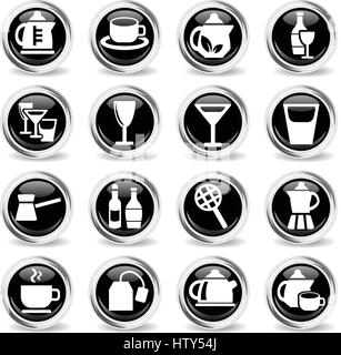 Ustensiles pour boissons web icons pour la conception d'interface utilisateur Illustration de Vecteur
