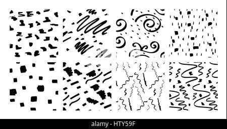 Vector icon set fabric pattern against white background Illustration de Vecteur