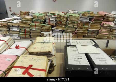 L'archive centrale de Milan Municipalité (Italie) Banque D'Images