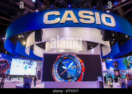 LAS VEGAS - jan 08 : Le stand Casio au CES qui a eu lieu à Las Vegas le 08 janvier 2017 , CES est le premier consommateur mondial-electronics show. Banque D'Images