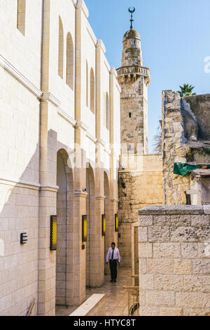 La synagogue Hurva off un plaza dans le centre de le quartier juif de Jérusalem Banque D'Images