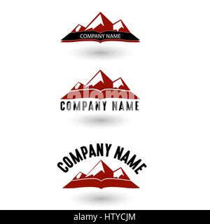 Trois Logo Montagne Illustration de Vecteur